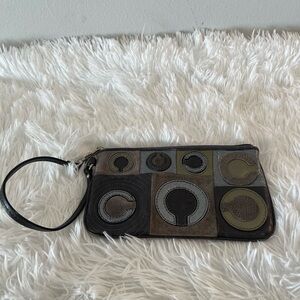 Coach Leather Wristlet Clutch